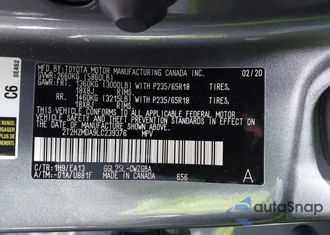 2020 Lexus Rx 350 from USA, damaged, VIN 2T2HZMDA9LC239376